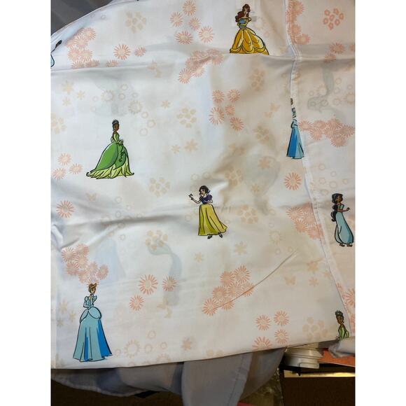Disney Princess Full Sheet Set Flat Fitted 2 Pillowcases Princess - Picture 2 of 4